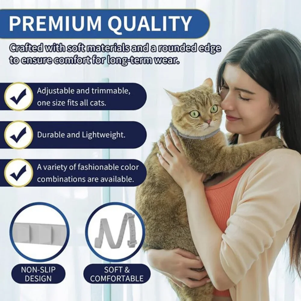 New Cat Flea Collar 4 Pack - 32 Month Tick Prevention Waterproof Adjustable